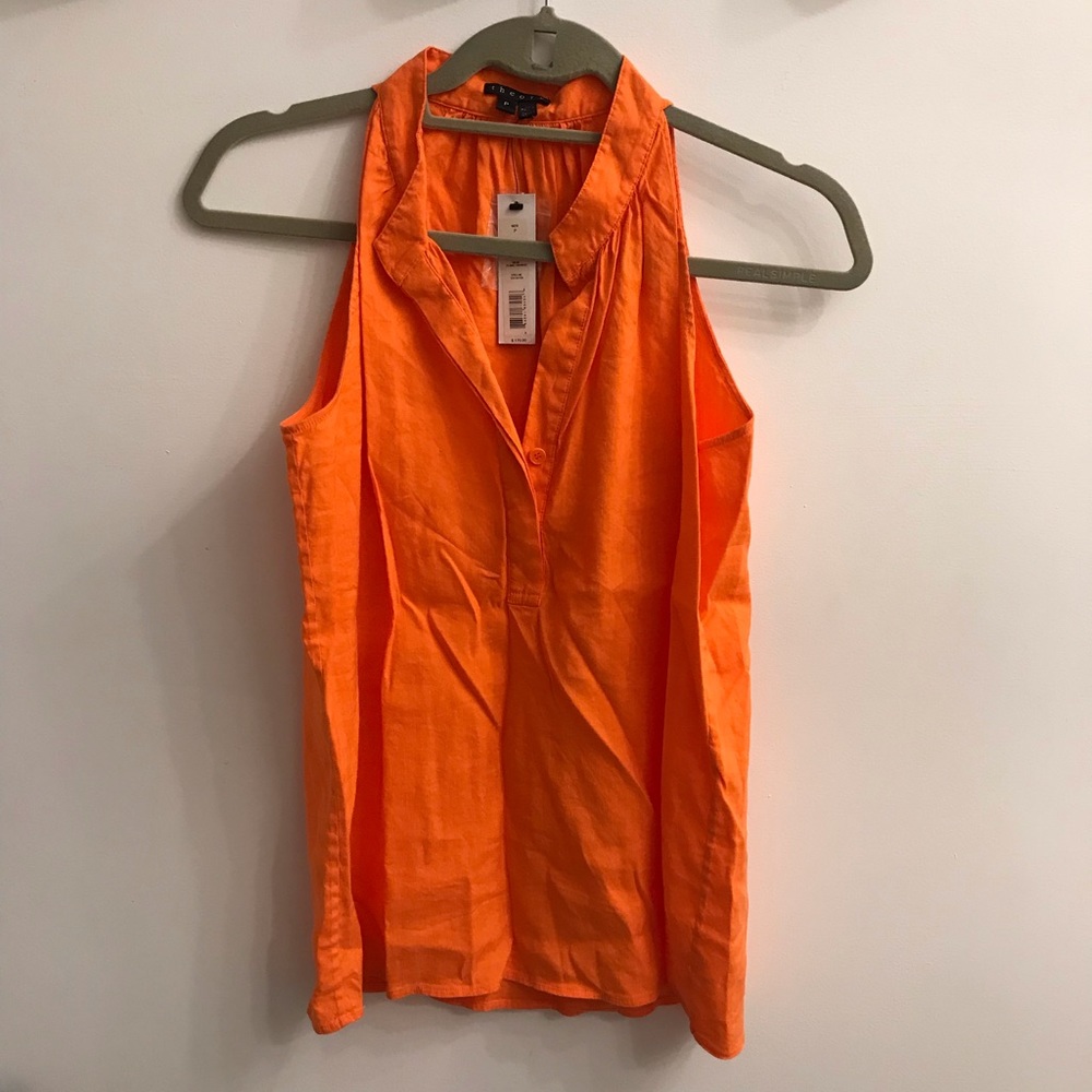 Theory Jillisa Linen Sleeveless Shirt
